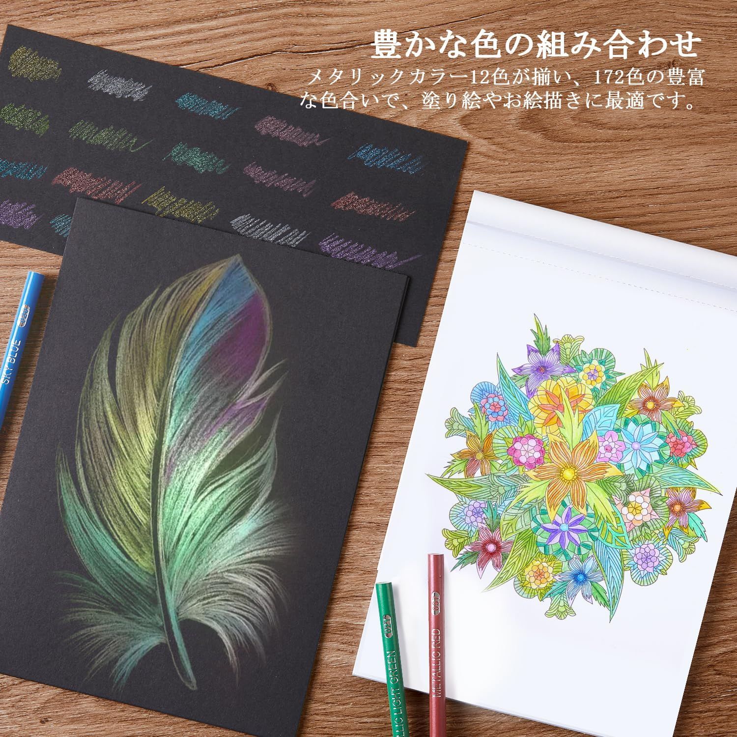 特売】Shuttle Art 色鉛筆 172色 油性色鉛筆 カラーペンセット 特売】Shuttle Art 色鉛筆 172色 油性色鉛筆 カラーペンセット