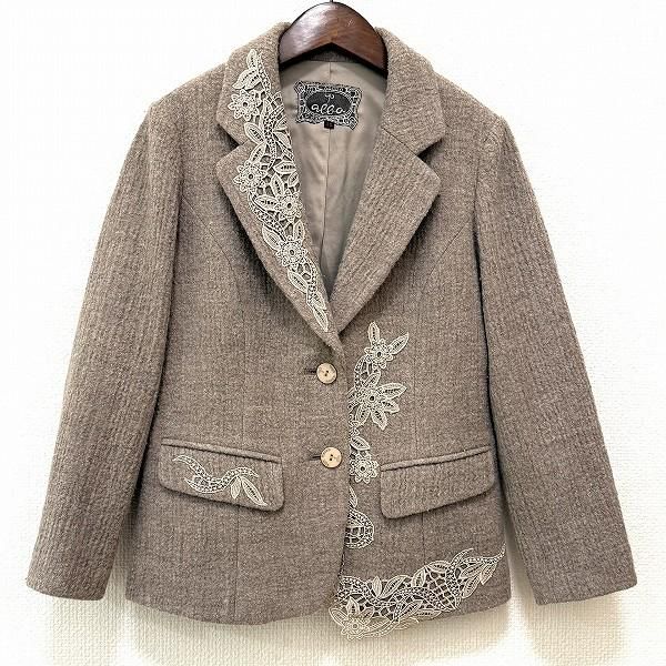 wnc インポートロッサ import Rossa コート 42 ベージュ 花柄 鳥柄