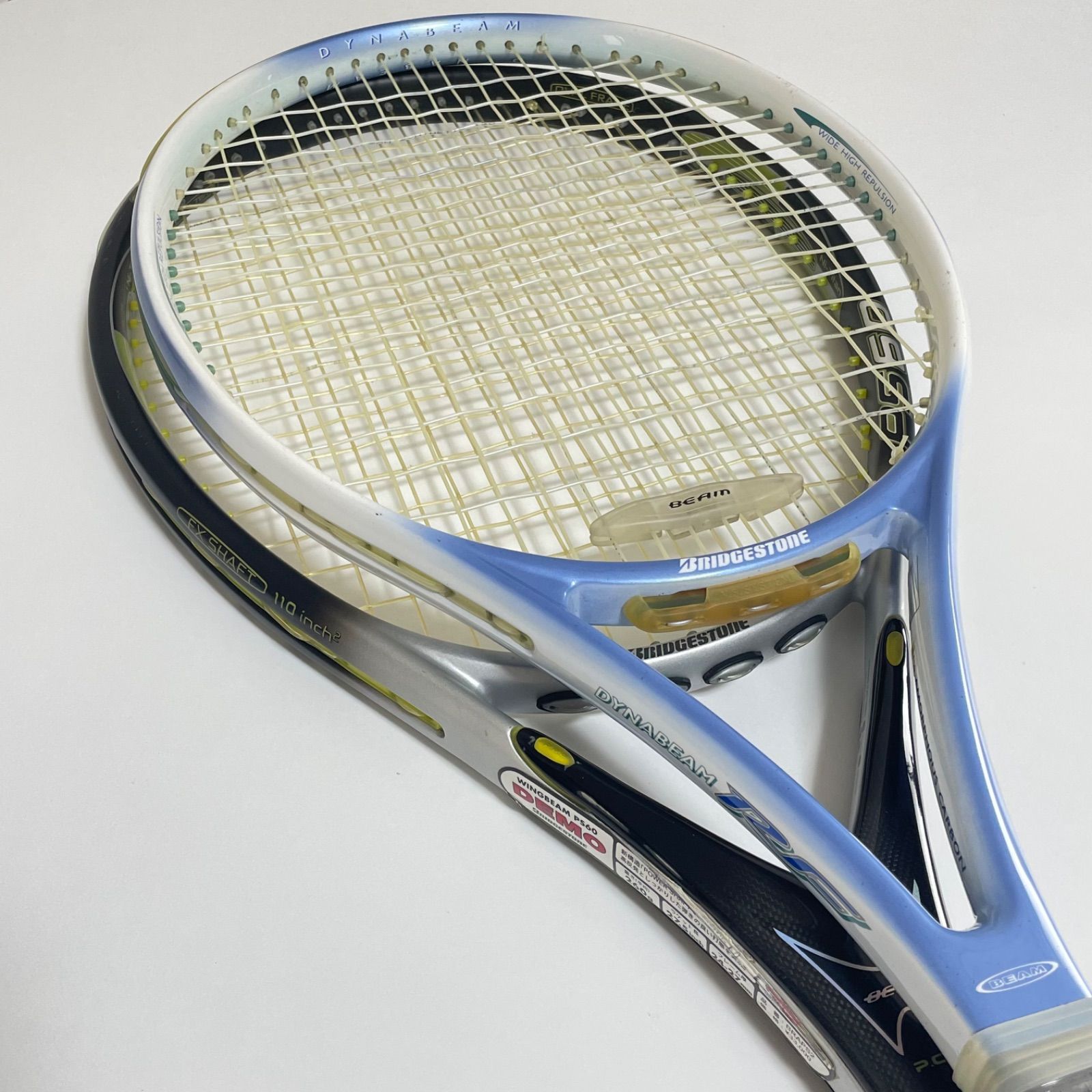 BRIDGESTONE WINGBEAM PS60 DEMO BRAPS2 - DYNABEAM RF ブリヂストン ウィングビーム ダイナビームRF 硬式テニスラケット 2本セット まとめ