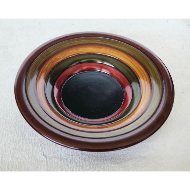 茶托 漆塗 総独楽塗裏後藤4.5寸茶托 5枚 13.5cm 木製