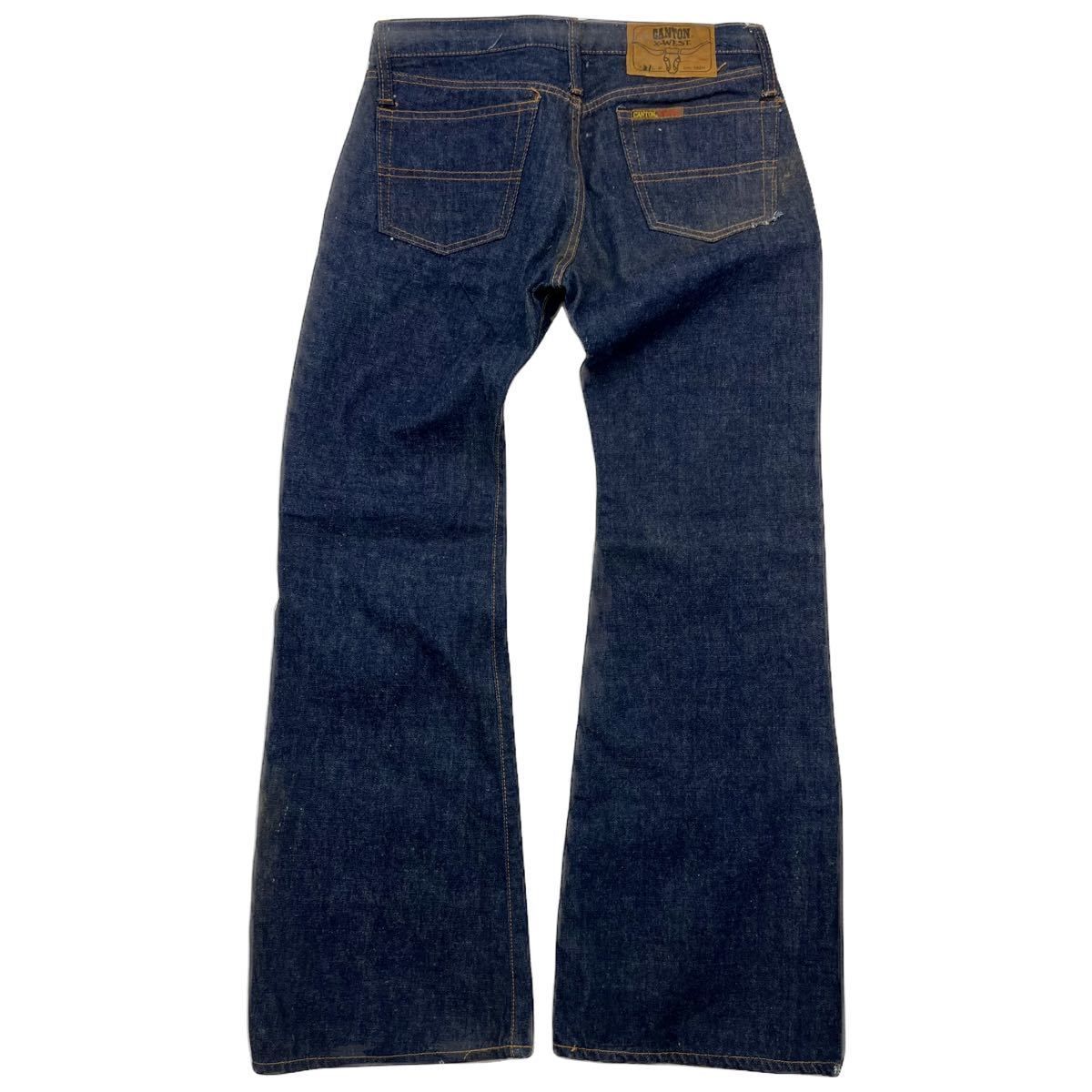 70s ☆ CANTON ☆ 1252H TALON デニムパンツ ブーツカット フレア ジーンズ W31 アメカジ ストリート 古着 ビンテージ キャントン■Ja6672 70s ☆ CANTON ☆ 1252H TALON デニムパンツ ブーツカット フレア
