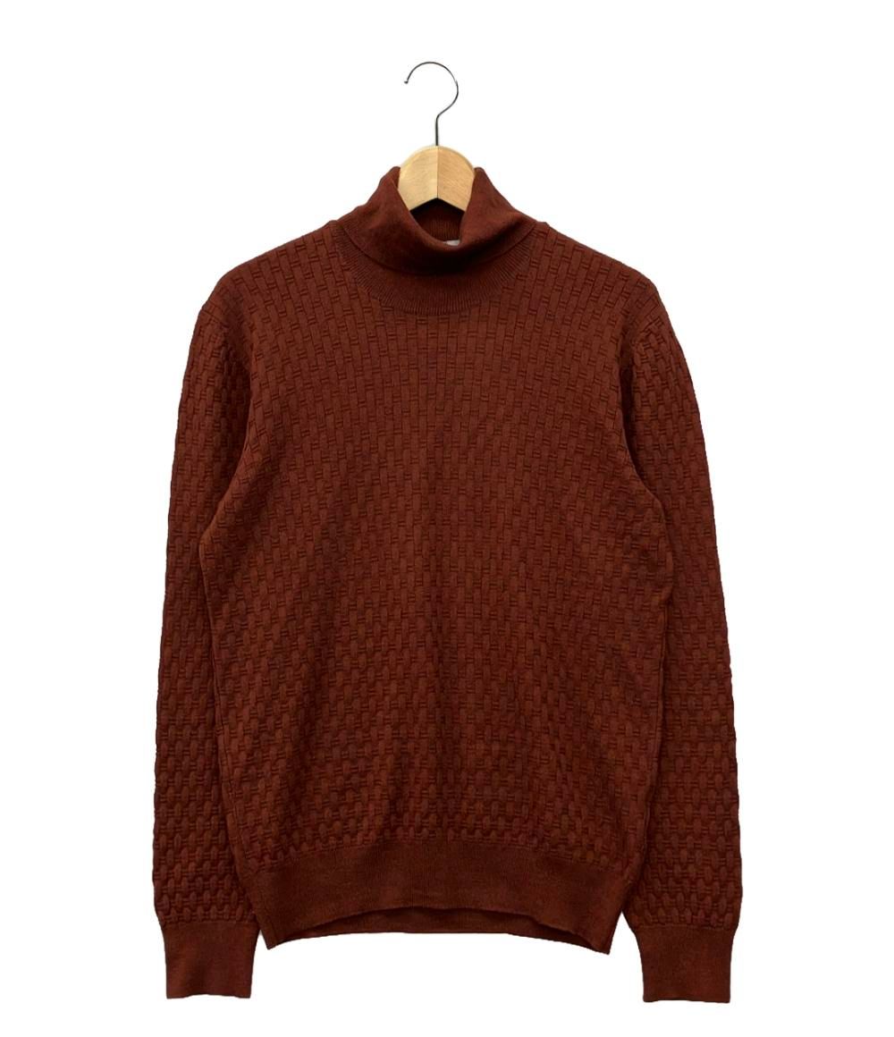 GRANSASSOグランサッソ・Orangeオレンジ・タートルネックセーター46 GRANSASSOグランサッソ・Orangeオレンジ・タートルネック