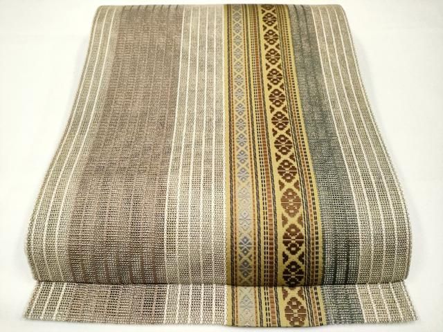 着物屋こころ■極上　夏物　本場筑前博多織　八寸名古屋帯　献上　加茂博多織謹製　黒地　やまと金ラベル　逸品　新品　ｊ1936 着物屋こころ□本場筑前博多織 八寸名古屋帯 献上 黒地 金糸 正絹 逸品