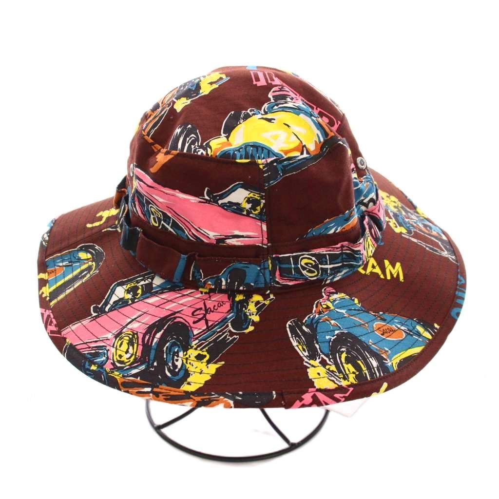  サカイ sacai 25 SS ハット つば広 帽子 車柄 総柄 1 茶 マルチ 25-0949 S YM その他 帽子