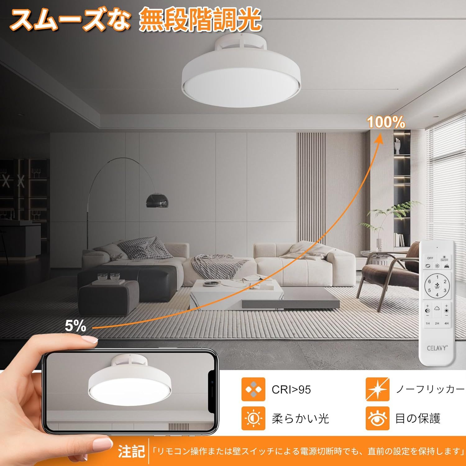 6階段風量調整 タイマー機能
