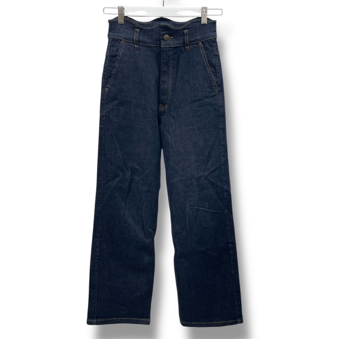 Eaphi WAVE DESIGN HIGH WAIST DENIMネイビー WAVE DESIGN HIGH WAIST DENIM