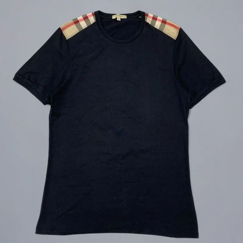 バーバリーロンドン☆デカロゴ　半袖Tシャツ　ブラック　ノバチェック　XL バーバリーロンドン Tシャツ デカロゴ XL ENGLAND ノバチェック