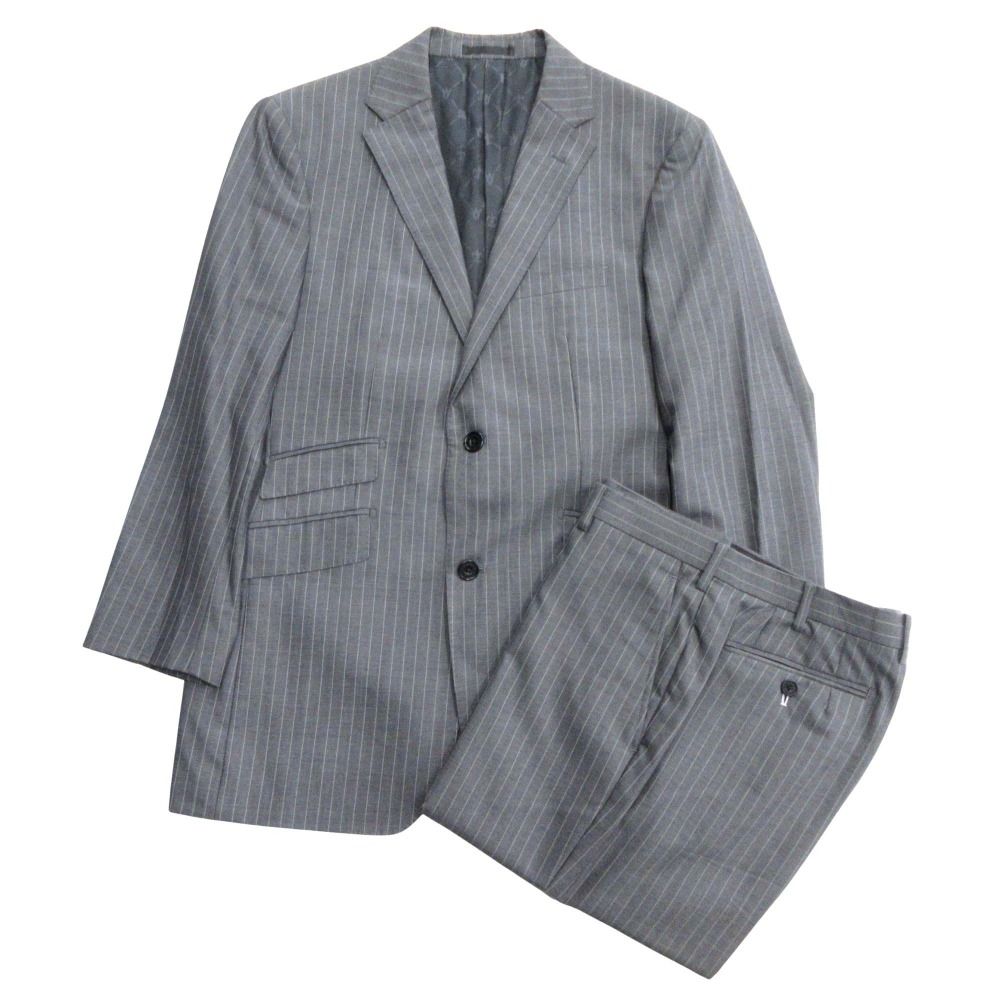 BURBERRY BLACK LABEL バーバリーブラックレーベル セットアップ スーツ ジャケット パンツ ストライプ スーパー100’s メンズ 古着