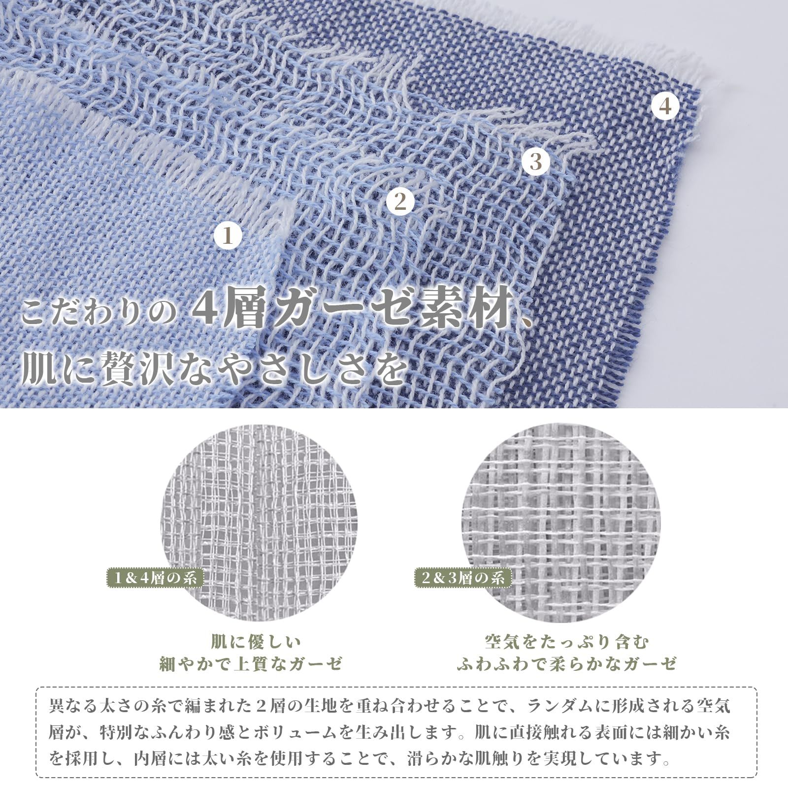 数量限定】SE ガーゼケット タオルケット シングル セミダブル 4重