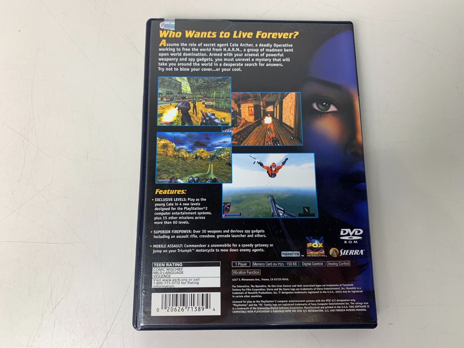 No One Lives Forever. 北米版PlayStation2
