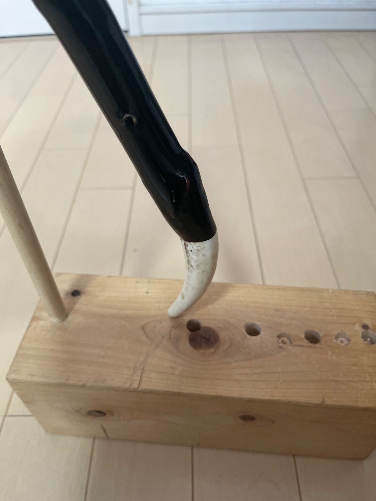 渓流タモAB級吉田漁網3mm目訳あり手すき網付＆研磨光沢