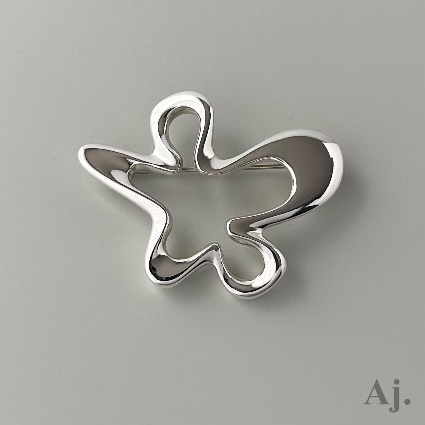 ジョージジェンセン スプラッシュ ブローチ 321 GEORG JENSEN Sterling Silver Large Splash Brooch # 321