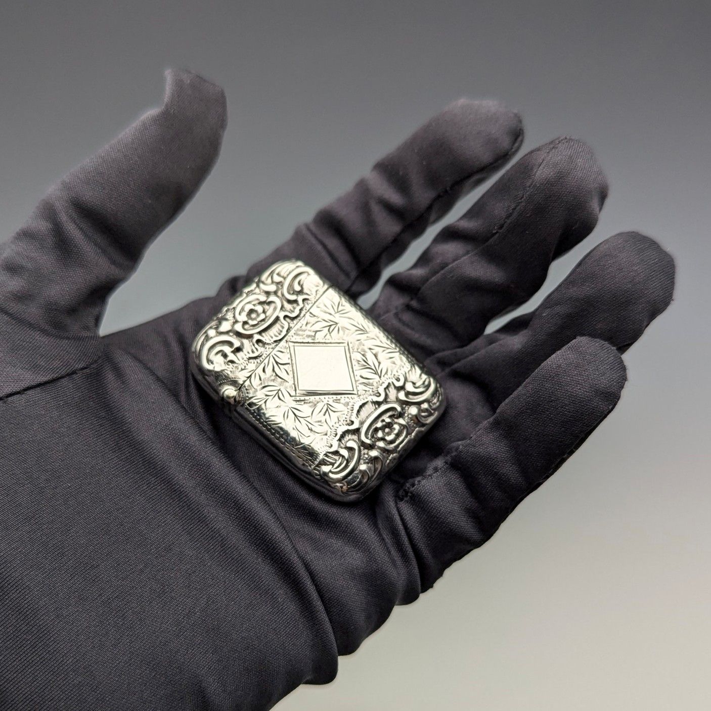 1900年 英国アンティーク 純銀製 ヴェスタケース 24g マッチケース 