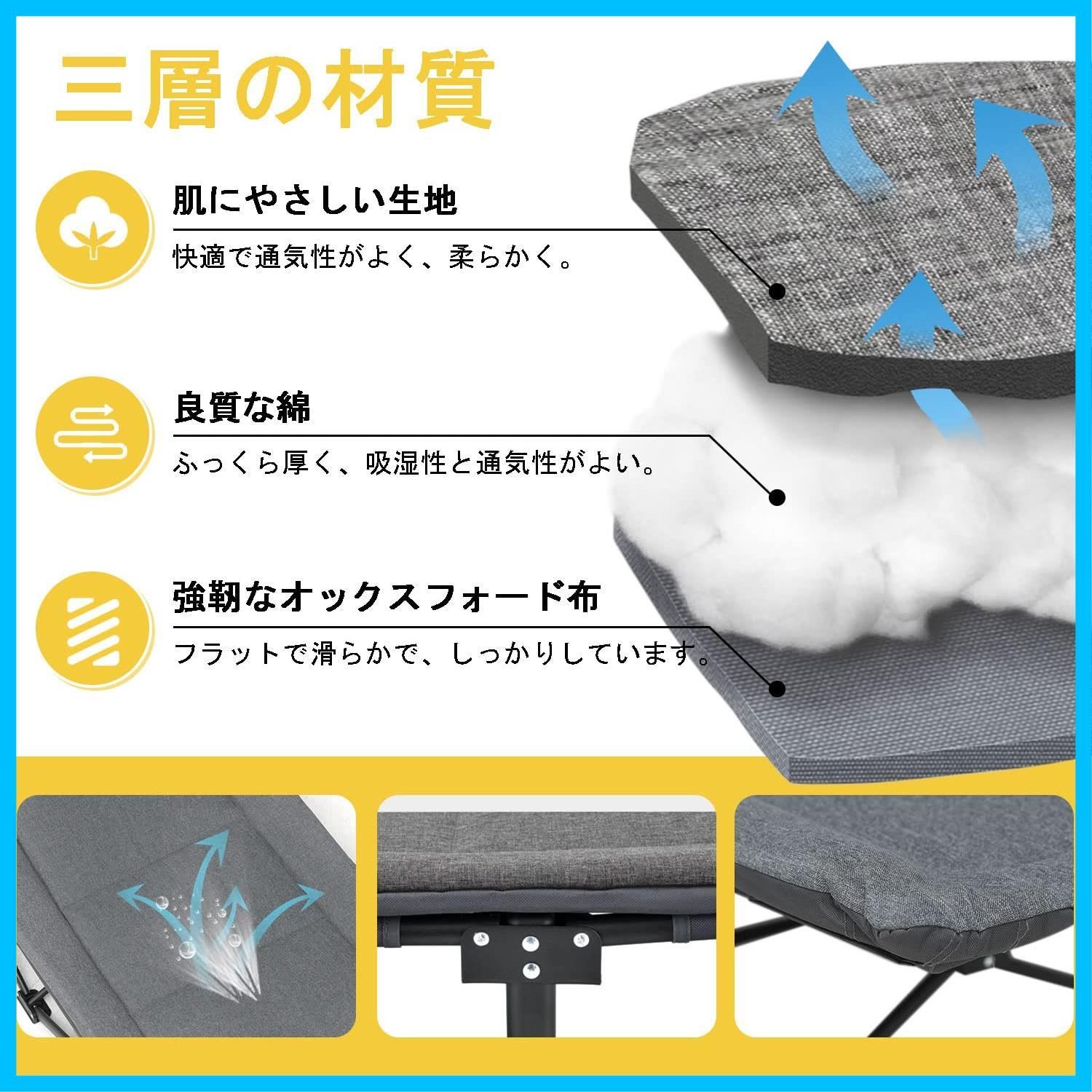 アウトドア 【人気商品】簡易ベッド コット 折りたたみベッド 折り畳み