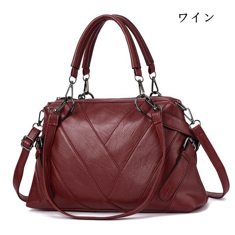 ショルダーバッグ レディース 配色 斜めがけバッグ 肩掛け PU