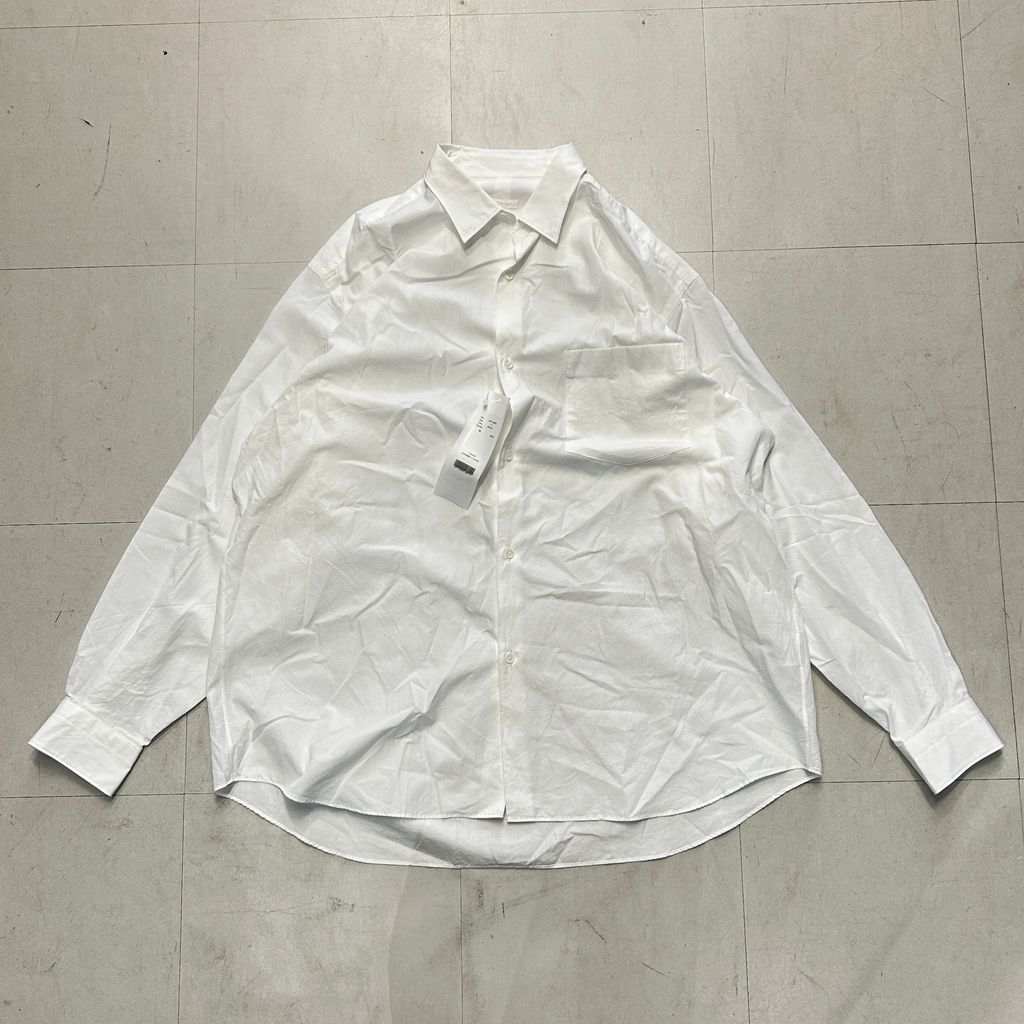 COMOLI コモリ 24SS COMOLI Shirts 長袖シャツ Z01-02001 ホワイト size 4 中目黒A09