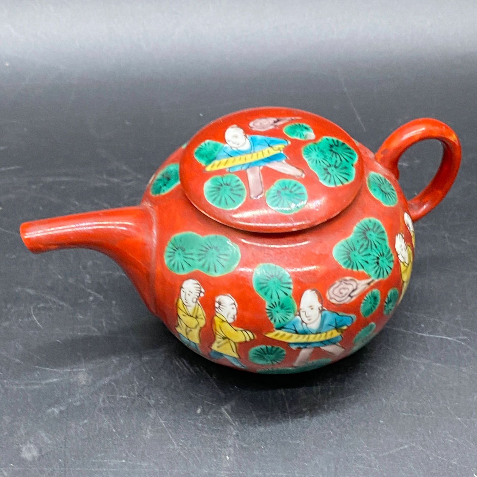 【未使用品】九谷焼　木米　茶器セット 九谷木米作九谷焼茶器セット 茶器 湯呑み 湯冷まし 急須 九谷焼
