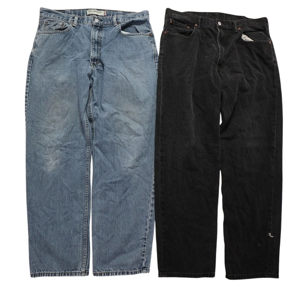 古着卸 まとめ売り リーバイス 550 デニム パンツ 8枚セット メンズ 38 インディゴブルー ブラック フェード グランジ 古着 NC1262 USTAUSTRALIA_COM_AU