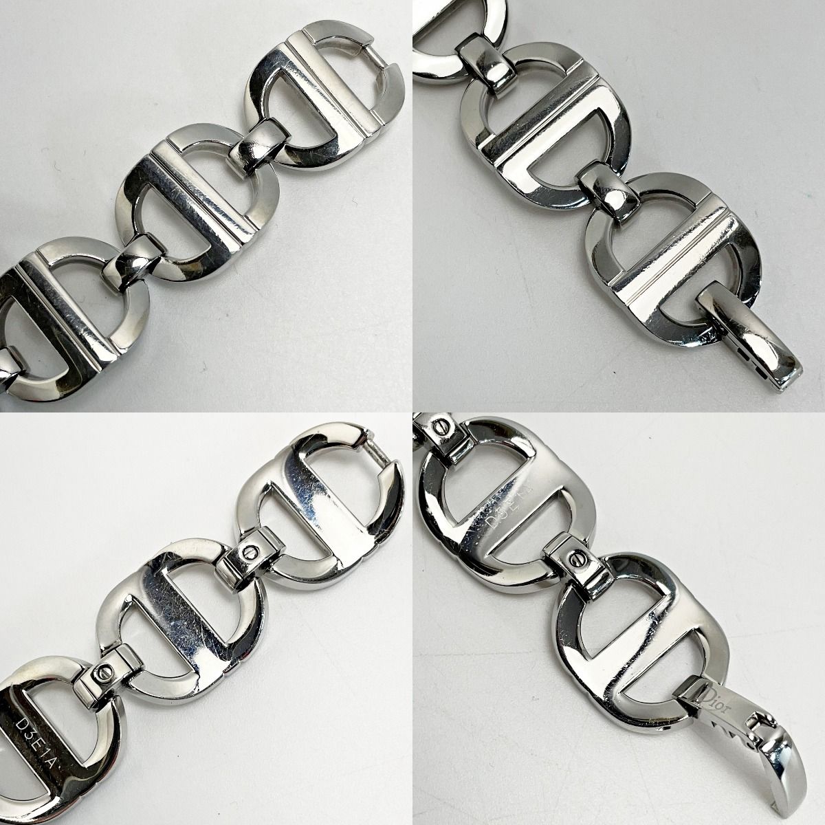 【美品】 DIOR マリス スクエア CDロゴブレス シルバー シェル 腕時計 ✨美品・希少✨DIOR マリススクエア 腕時計 CDロゴブレス