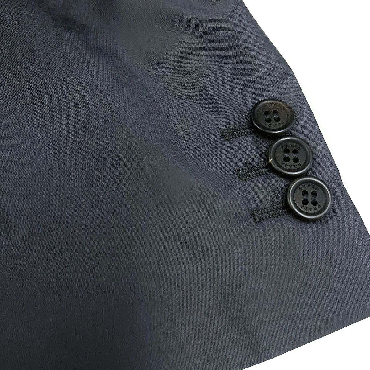 PRADA プラダ ナイロン2Bテーラードジャケット SD010 ブルーグレー系 48