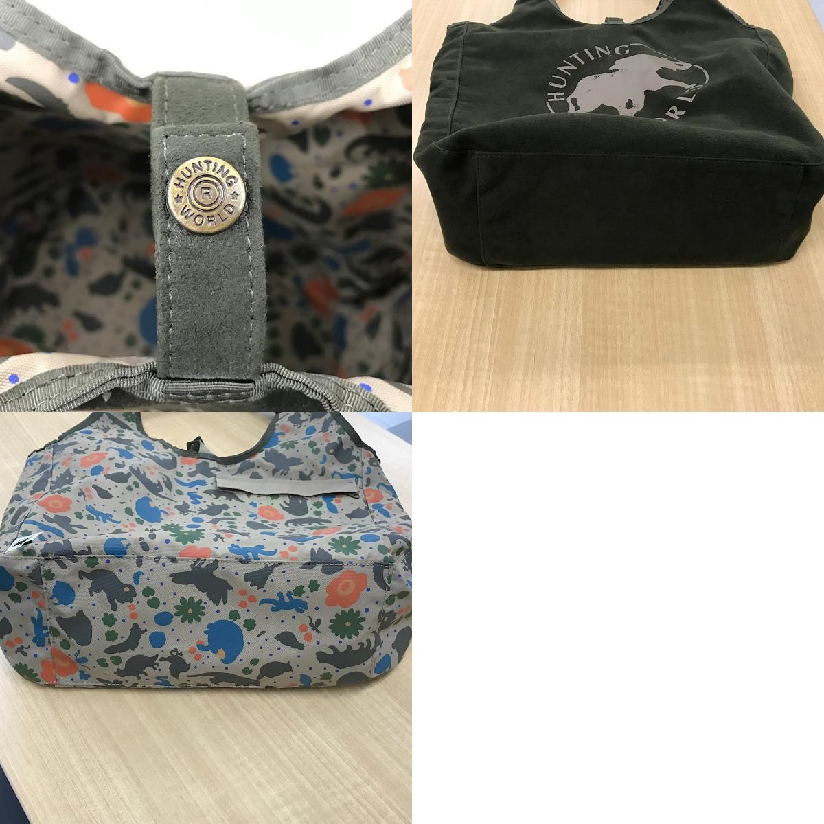 USED』 HUNTING WORLD リバーシブルトートバッグ エコバッグ トート 
