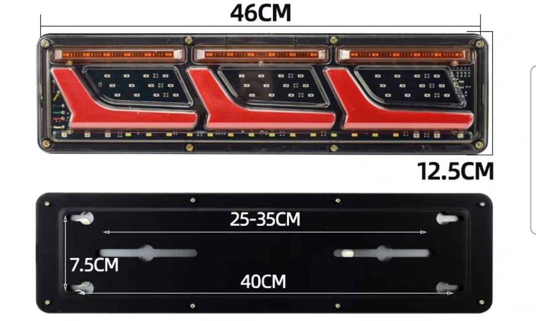 汎用 トラック テールランプ 3連 流れるテールランプ デコトラ点滅 サイドマーカー テール リア ストップ ブレーキ