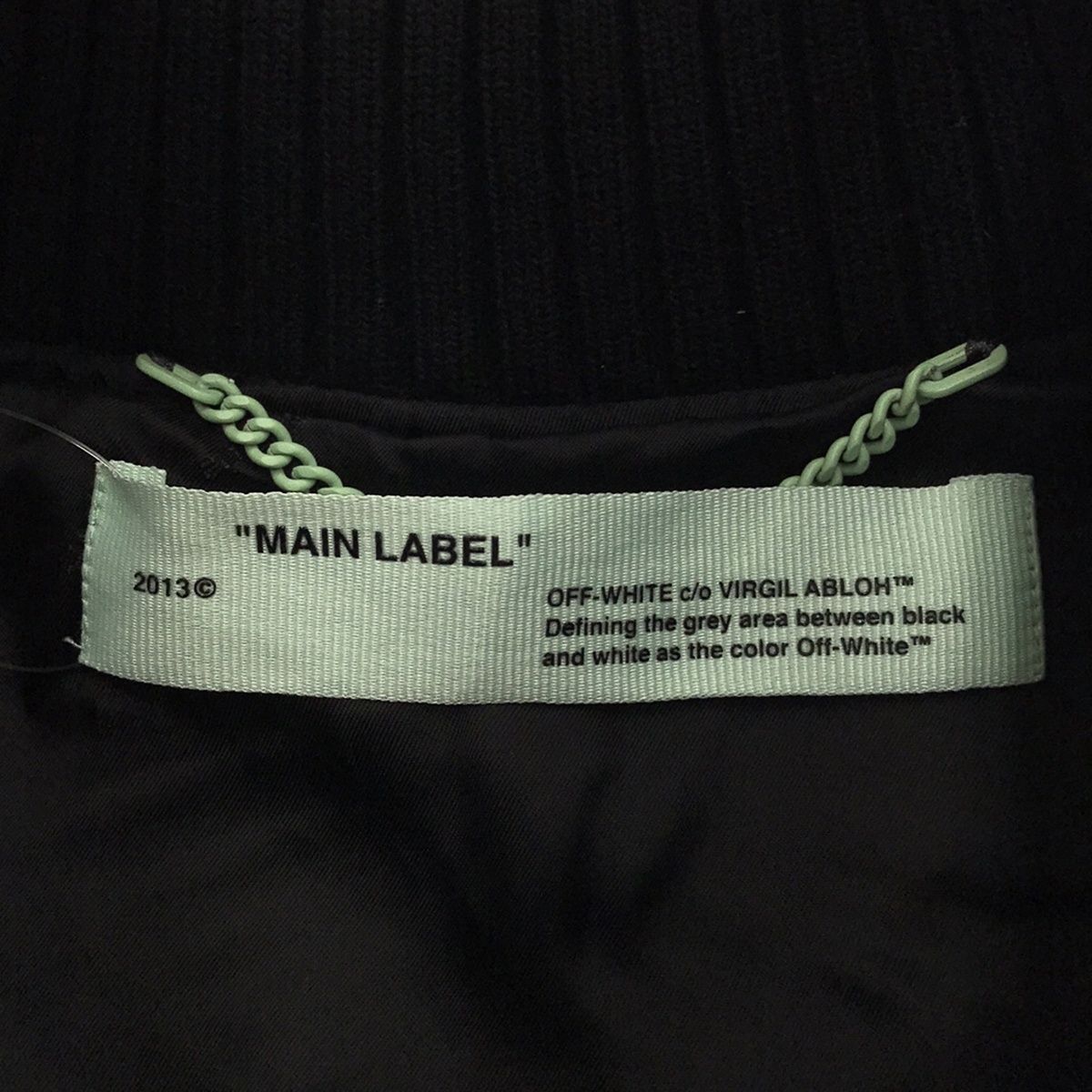 OFF-WHITE オフホワイト グラデーションスタジアムジャケット ブラック