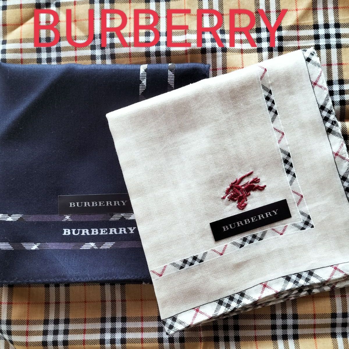 メンズハンカチ BURBERRYバーバリーハンカチ未使用品 - メルカリShops