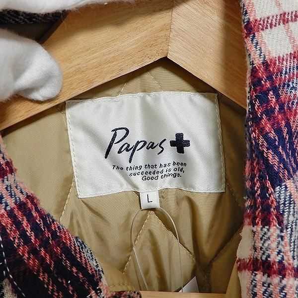 wnc パパス プラス Papas Plus ジャケット 中綿入り チェック