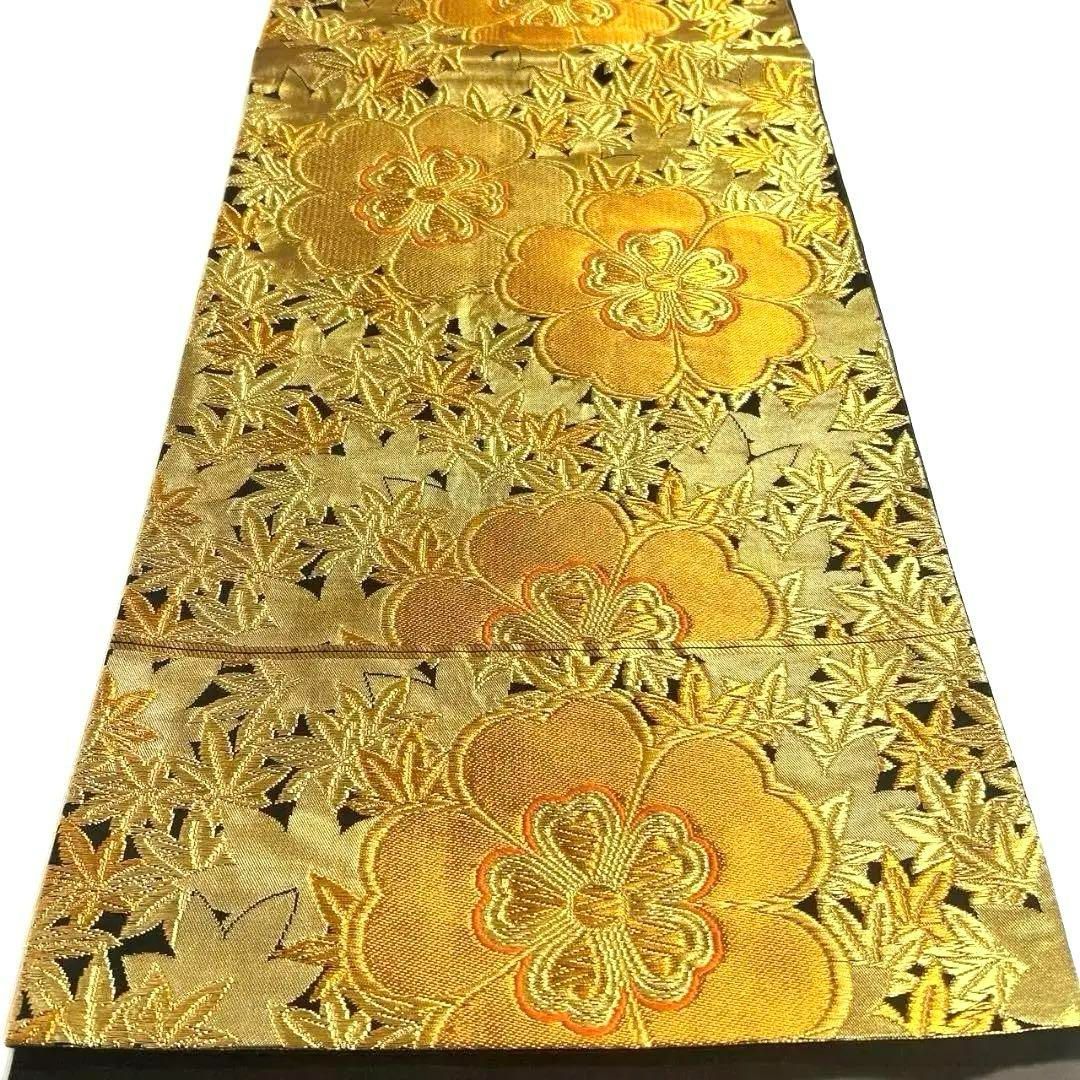 河合美術織物 唐織 楓 花模様 袋帯 振袖帯 着物 023a p - メルカリ 河合美術織物 唐織 楓 花模様 袋帯 振袖帯 着物 023a p - メルカリ
