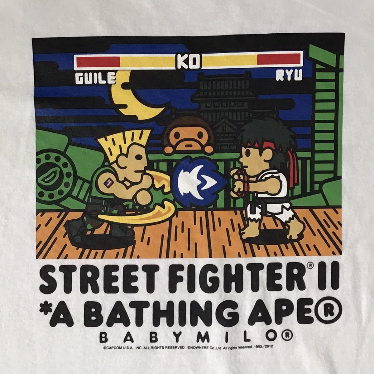 used】A BATHING APE×STREET FIGHTERIIコラボT