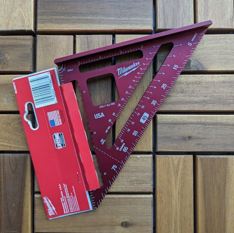 再入荷!!【アメリカ限定】milwaukee ミルウォーキー 三角定規 MLSQ070 7in 日本未発売