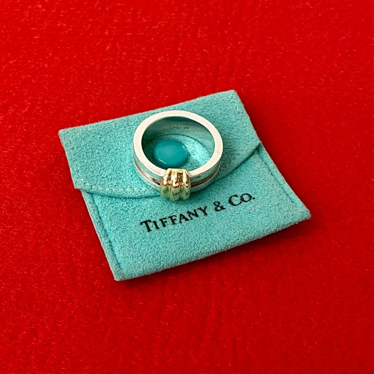 【k18】TIFFANNY &Co.ティファニーグルーブドウィズリング Tiffany & Co. - ティファニー リング グルーブドウィズ 13号