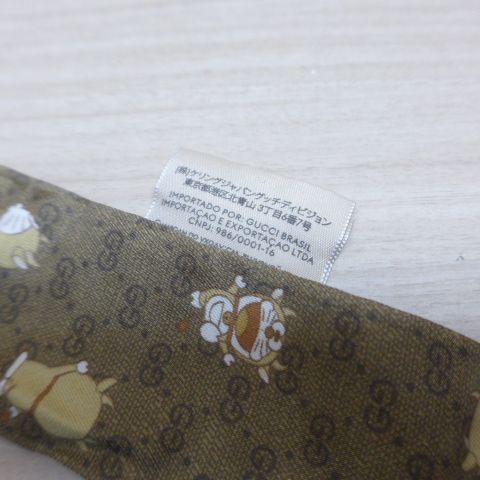 【美品】GUCCI　ネックボウ　ドラえもん　コラボ 2025年最新】gucci ドラえもん スカーフの人気アイテム - メルカリ