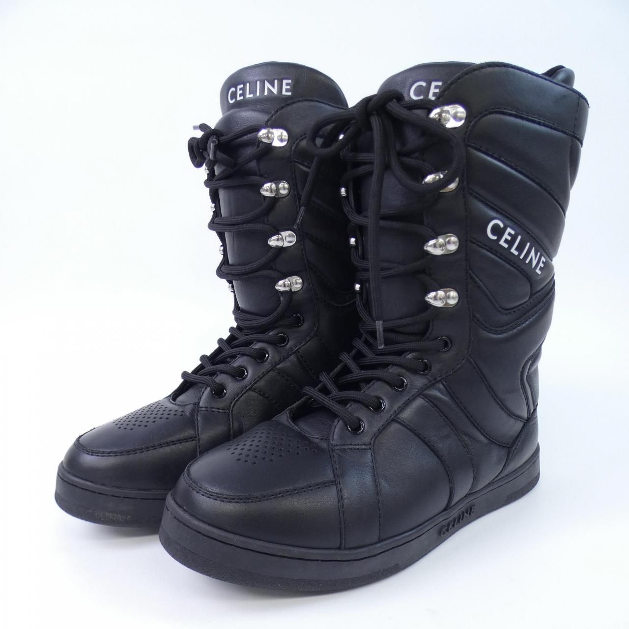 CELINE セリーヌ CELINE セリーヌ ブーツ ブラック レースアップブーツ