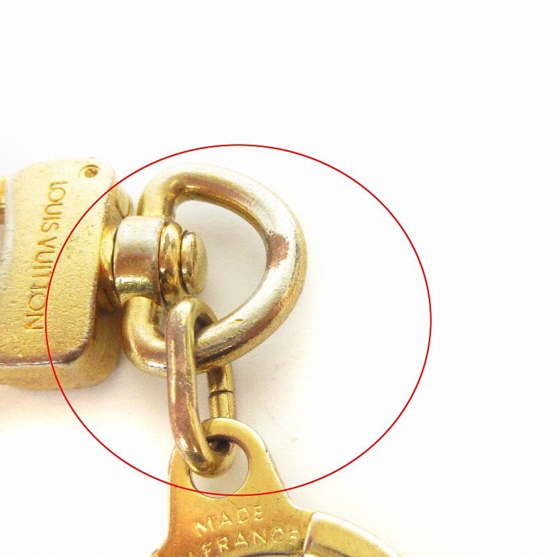 ルイヴィトン LOUIS VUITTON キーホルダー キーリング ゴールドカラー
