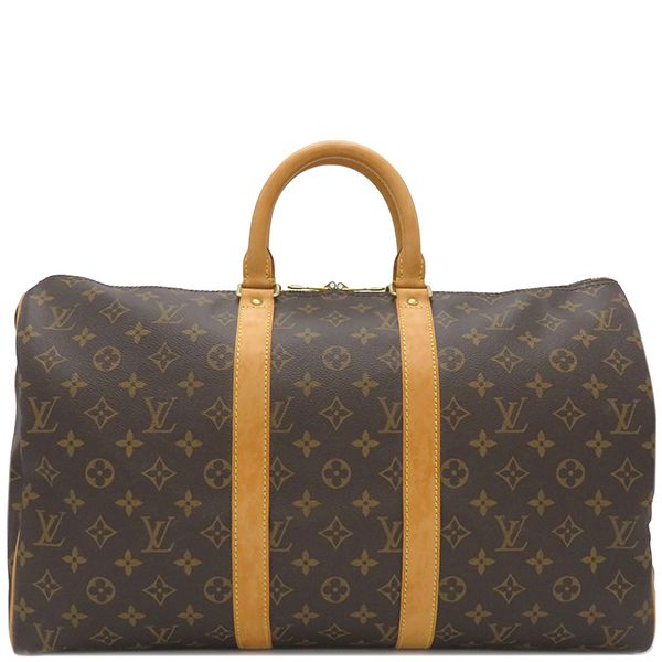 ルイヴィトン LOUIS VUITTON ボストンバッグ キーポル 45 モノグラムキャンバス モノグラム ゴールド金具 茶 ネームタグに刻印あり 鍵|パドロック M41428 MB3057