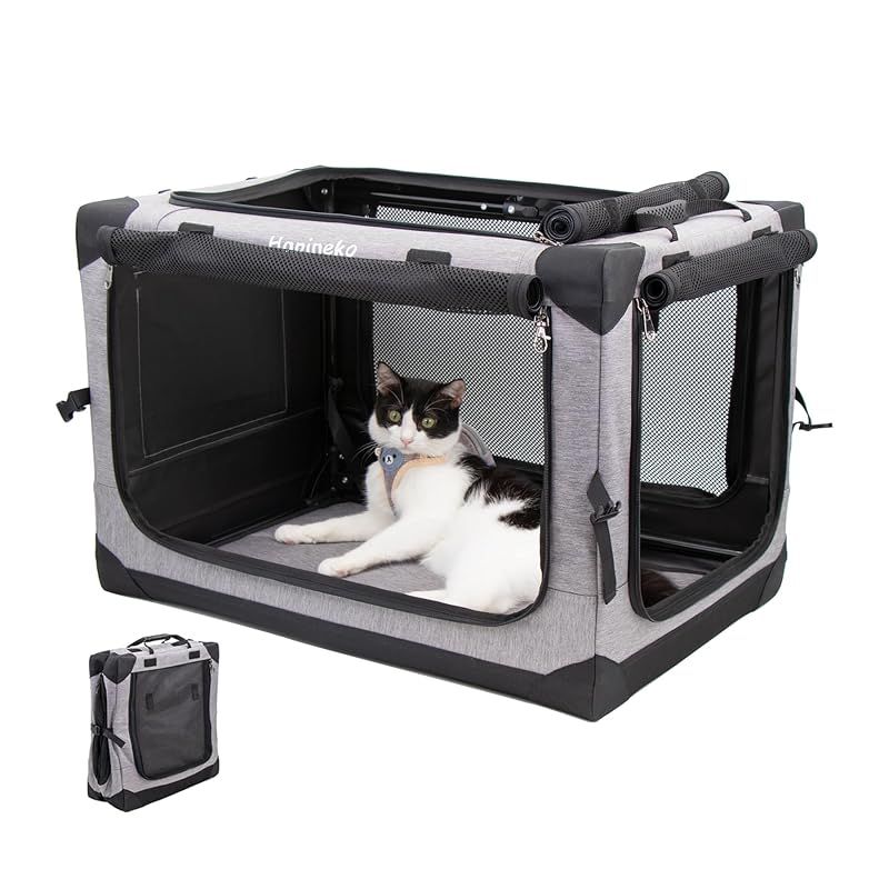 ペットカート 中大型犬 多頭用4輪 耐荷重60kg 折りたたみ 自立 ペット