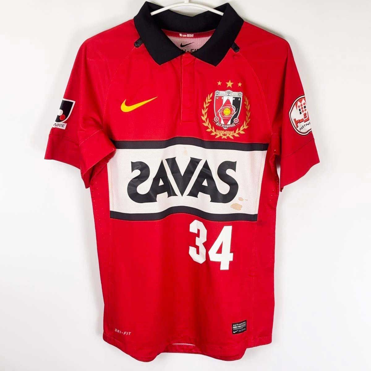 ナイキ 2012 浦和レッズ ユニフォーム ホーム 長袖 #34 山田直輝 M メンズ NIKE サッカー Jリーグ ナイキ 2012 浦和レッズ ユニフォーム ホーム 長袖 #34 山田直輝 M