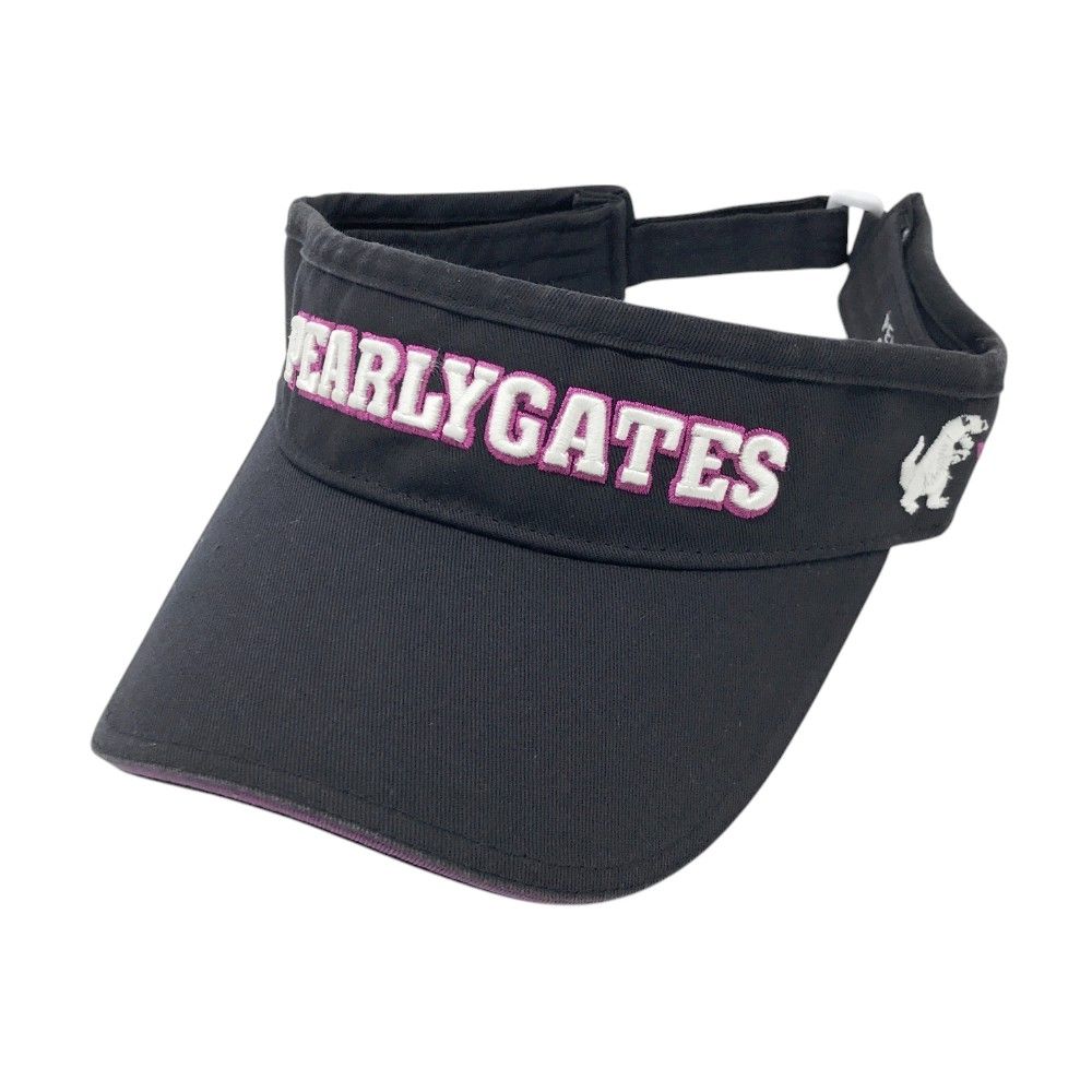 PEARLY GATES パーリーゲイツ サンバイザー ロゴ刺繍 ネイビー系 FR
