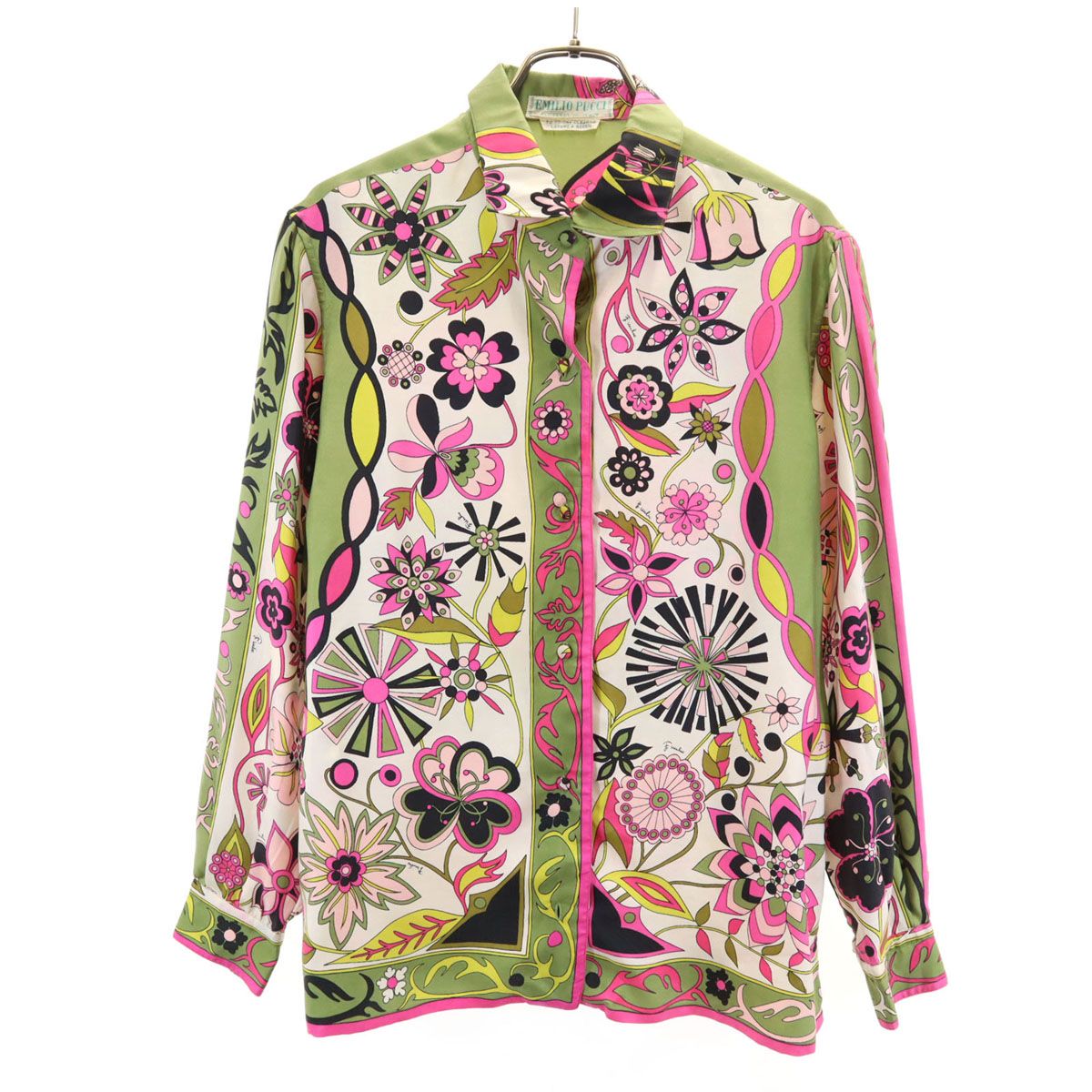 美品☆EMILIO PUCCI エミリオプッチ ノースリーブ シルク100