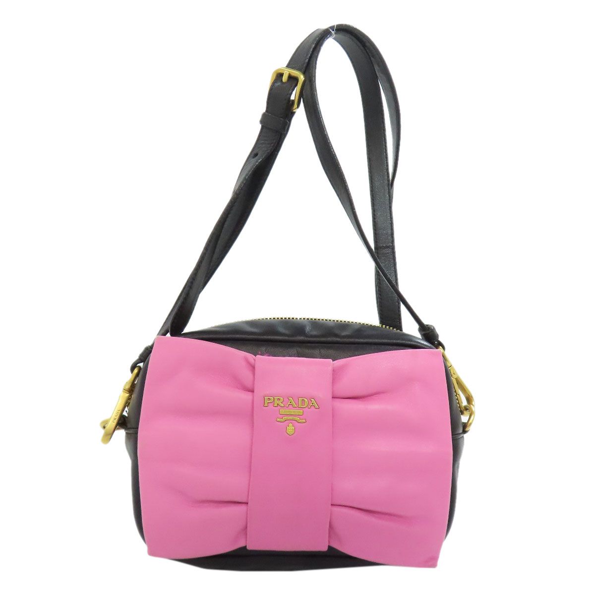 PRADA プラダ フィオッコ ショルダーバッグ カーフ レディース 【公式