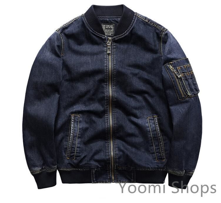 【新品未使用】アウターはコレ レトロクラシカル デニムウォッシュド ボンバージャケット MA-1 サイズM～4XL メンズ 大きいサイズ N-1tt17