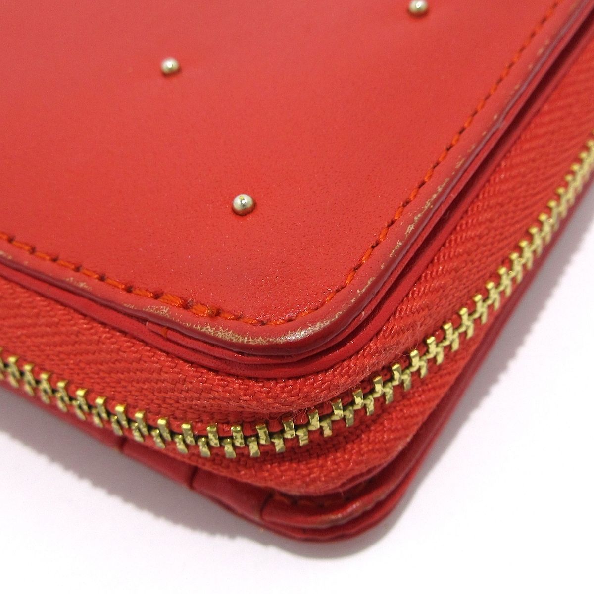 LANVIN レザー 二つ折り財布 レッド 箱付き 中古・古着通販】LANVIN COLLECTION (ランバンコレクション