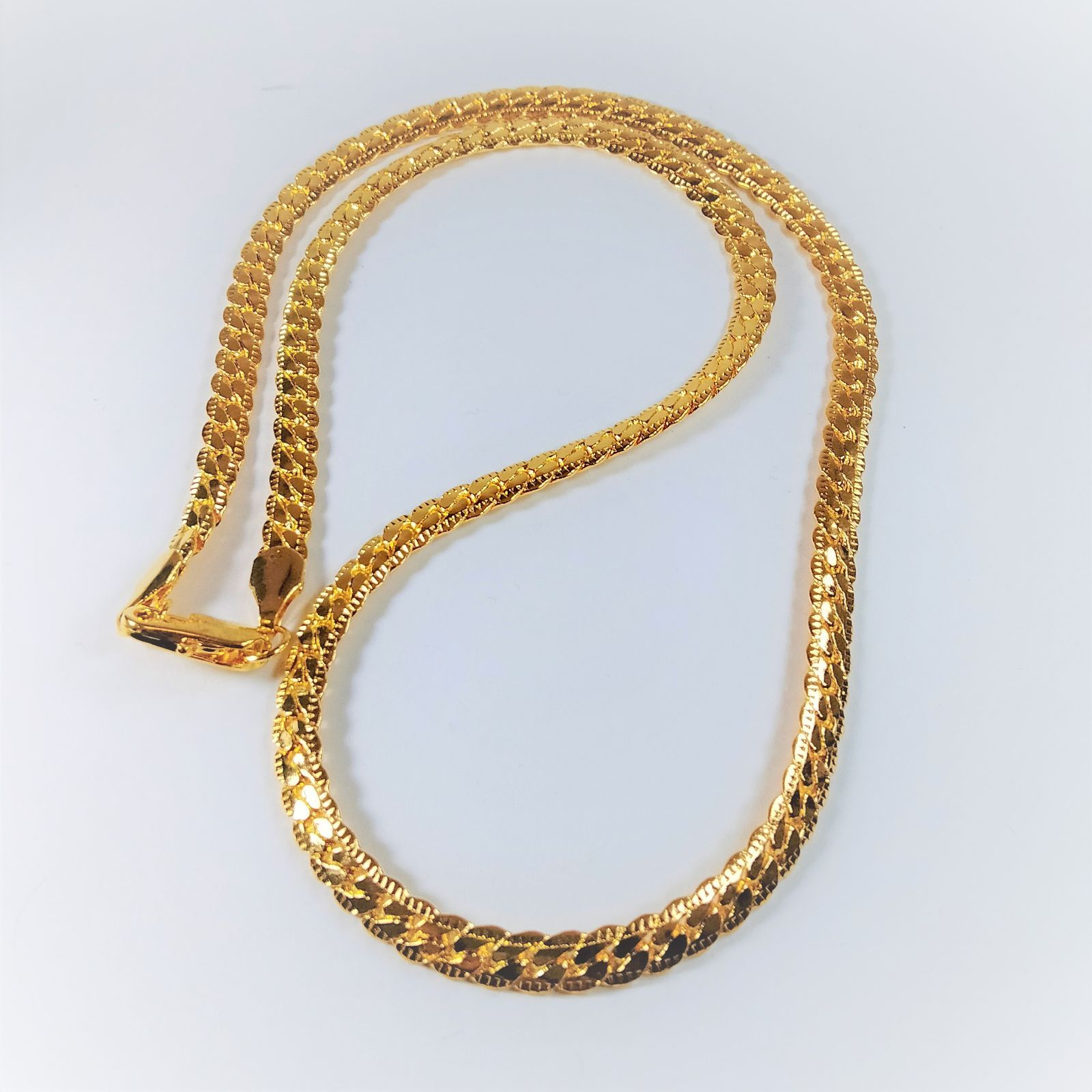 甚平 チェーンネックレス 50cm 18K ゴールド/シルバー - メルカリ