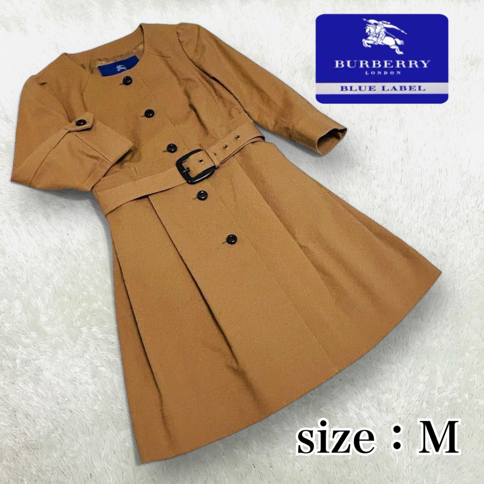 BURBERRY BLUE LABEL オレンジ トレンチコート美品