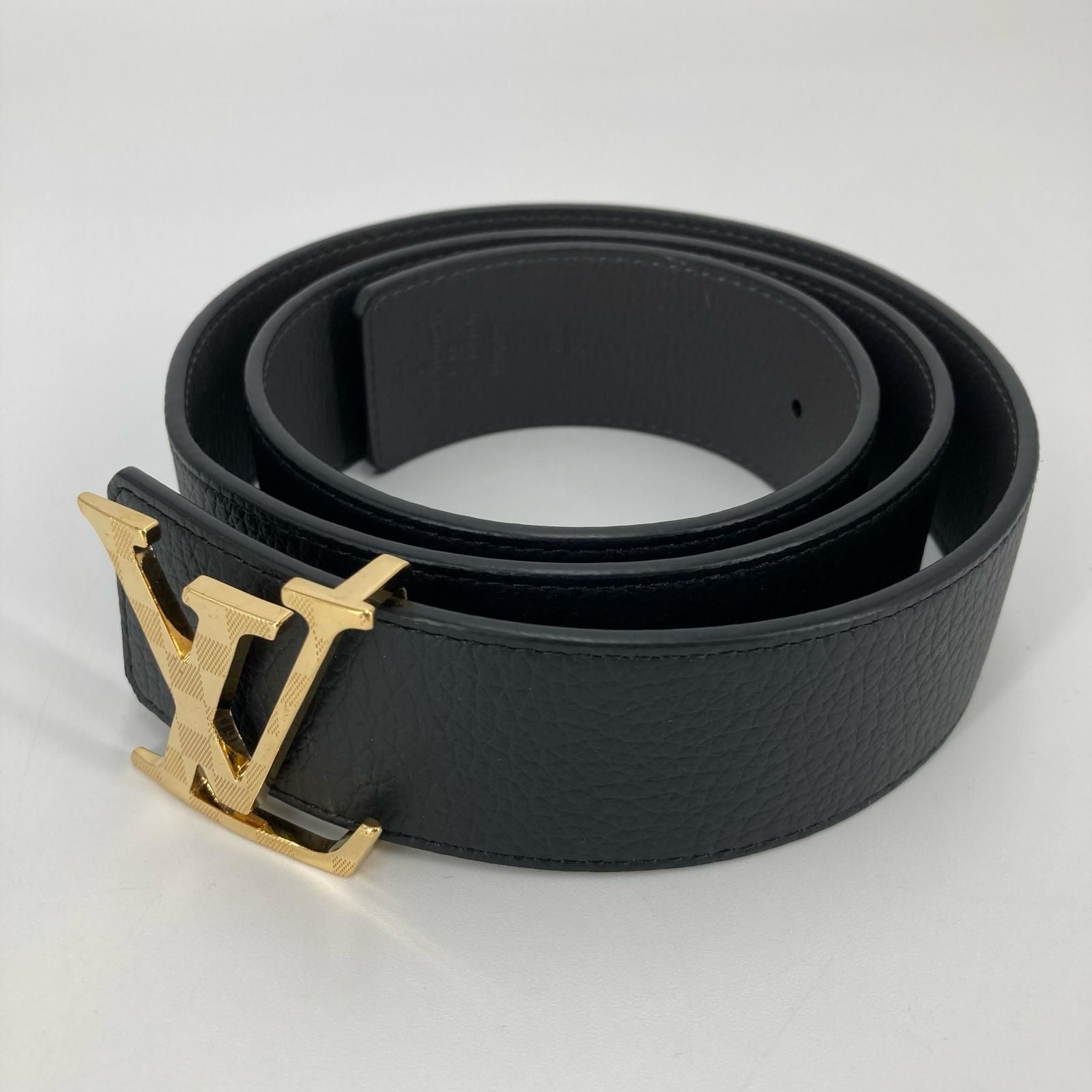 ルイヴィトン 黒ダミエ メンズ ベルト イオン広店】 中古 LOUIS