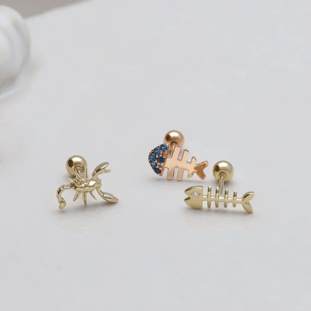 キュロヨン ジュエリー オニカマス ピアス 正規品 ゴールド ハンドメイド 魚 キュロヨン ジュエリー オニカマス ピアス 正規品 ゴールド