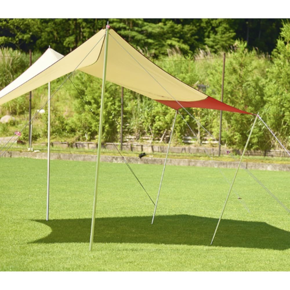 チャムス (CHUMS) ブービーヘキサタープ ベージュ/レッド W475×D420cm