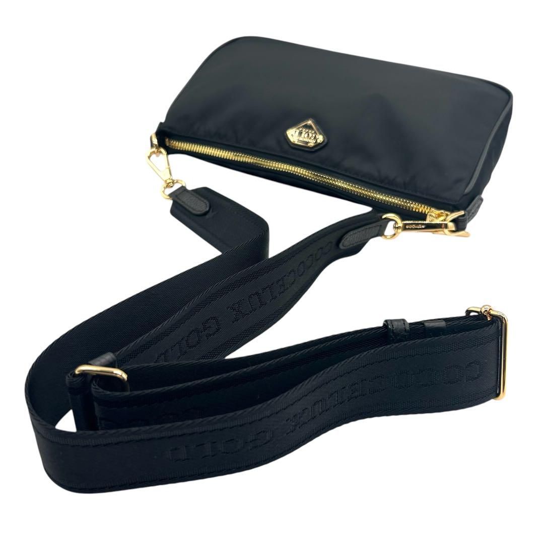 未使用 837 ココセリュクスゴールド ショルダーバッグ 2点セット 黒  